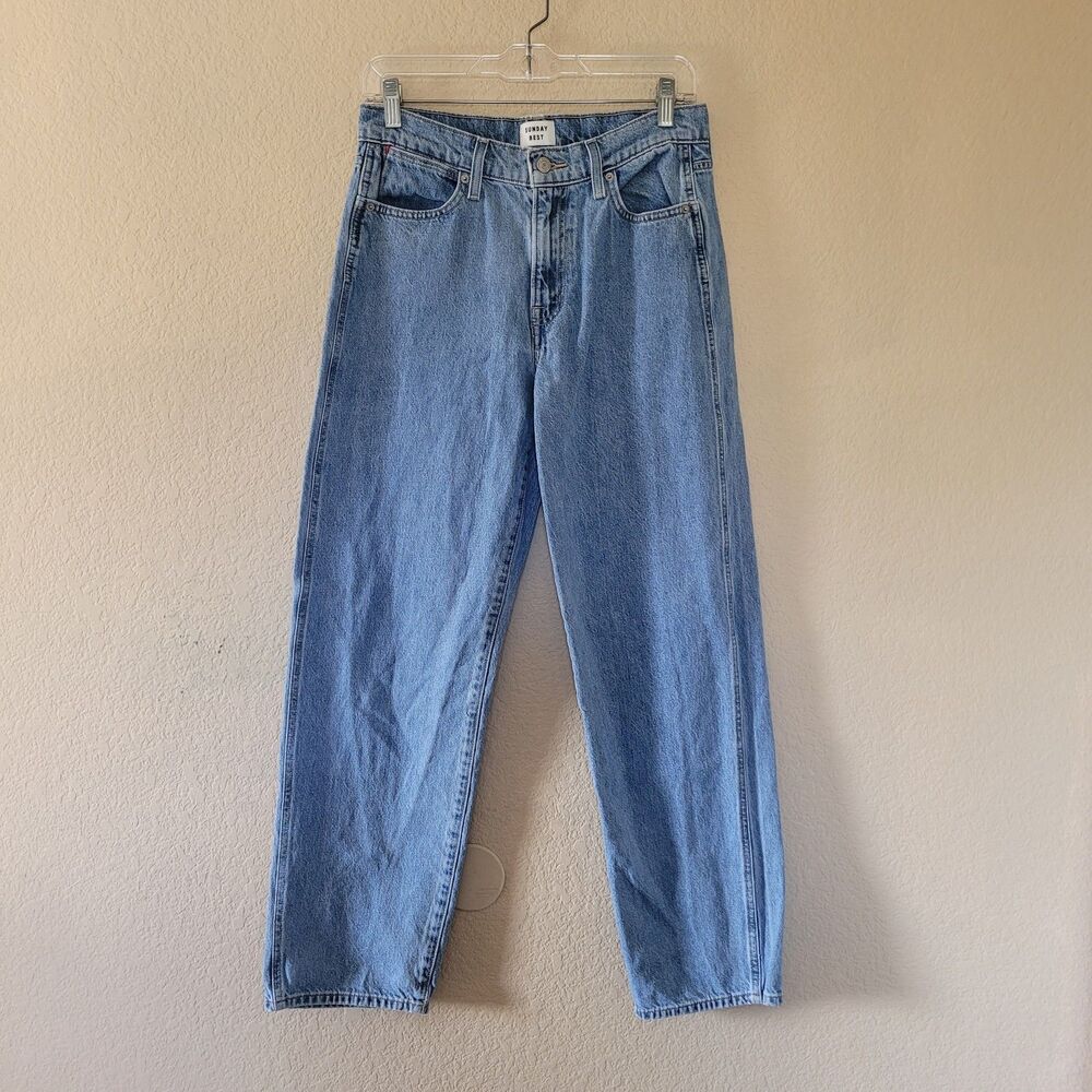 Aritzia Sunday Best Zola High Waisted Mom Jeans Size 26 Blue Casual Pockets